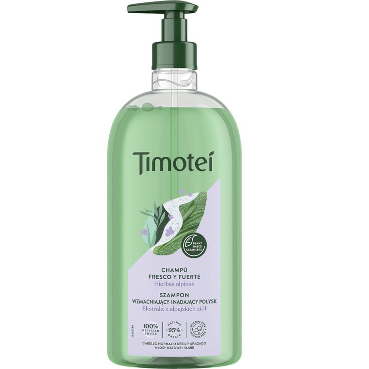 Timotei Strenght & Shine (Herbs) Szampon do włosów z pompką