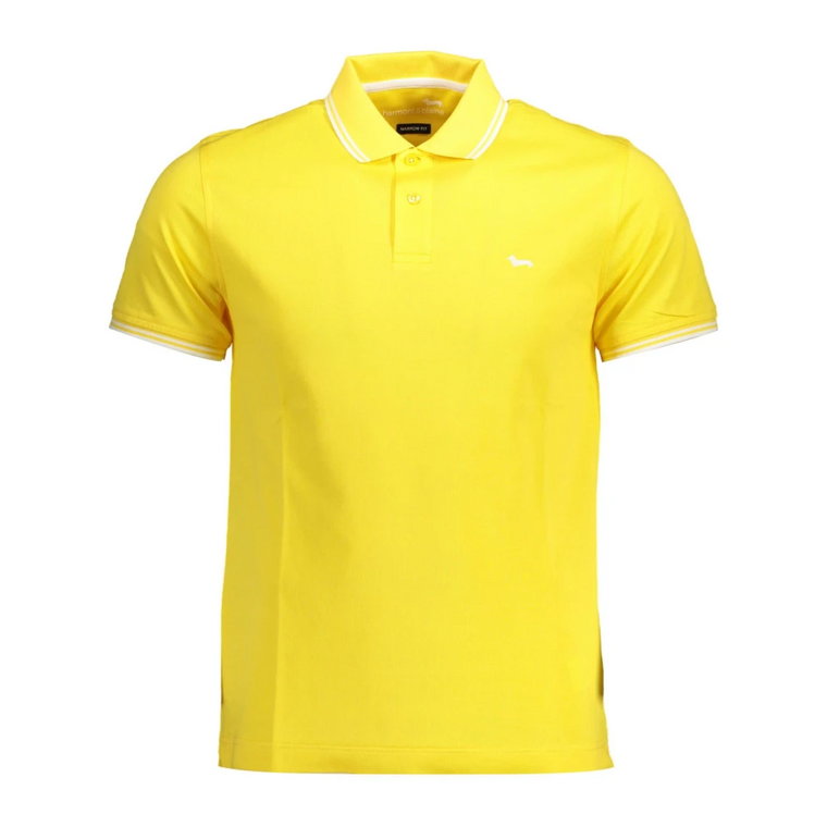 Żółta Koszulka Polo z Kontrastującymi Szczegółami Harmont & Blaine