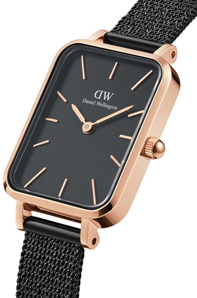 Daniel Wellington zegarek Quadro Pressed damski kolor różowy