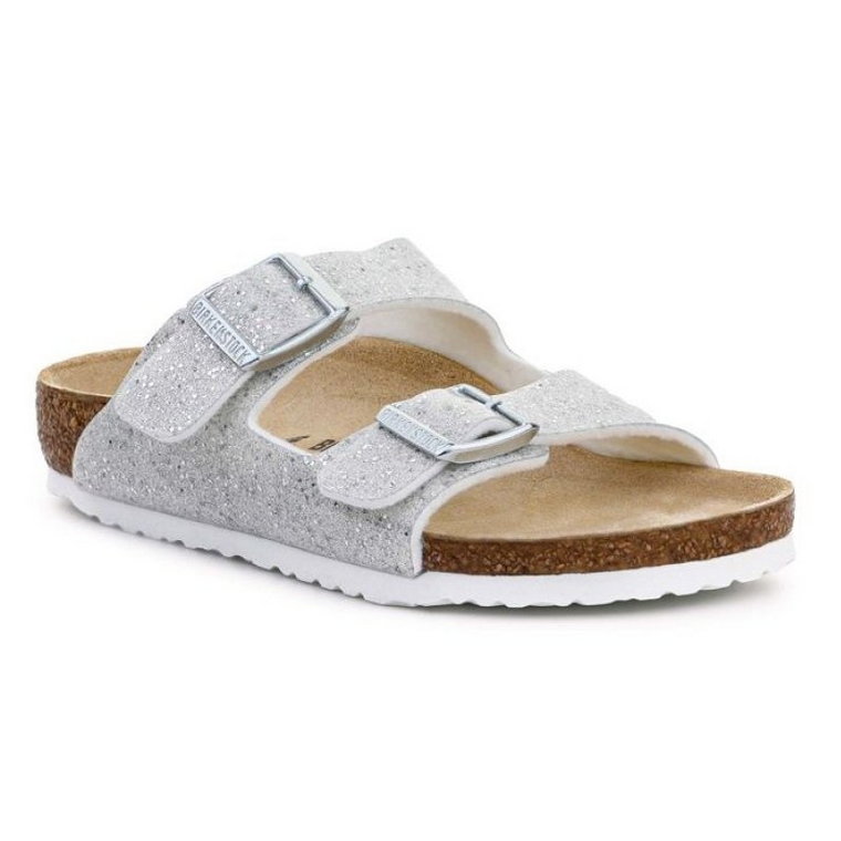 Kalpki Birkenstock Arizona Kids 1022230 Cosmic Sparkle White srebrny