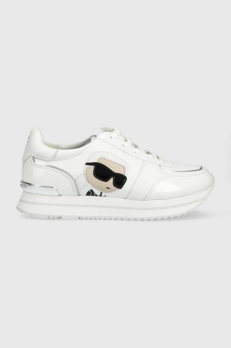 Karl Lagerfeld sneakersy skórzane VELOCITA II KL61930N kolor biały
