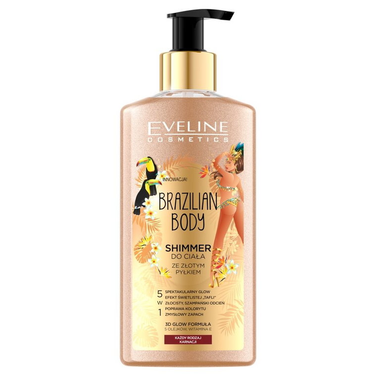 Eveline Brazilian Body Shimmer do ciala ze złotym pyłem 150 ml