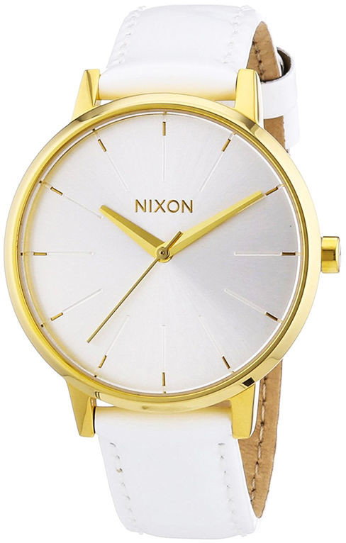 Nixon KENSINGTON LEATHER ALLWHITEGOLDPATENT kobiety zegarek analogowy