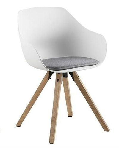 Skandynawskie krzesło Sophie - białe + naturalne