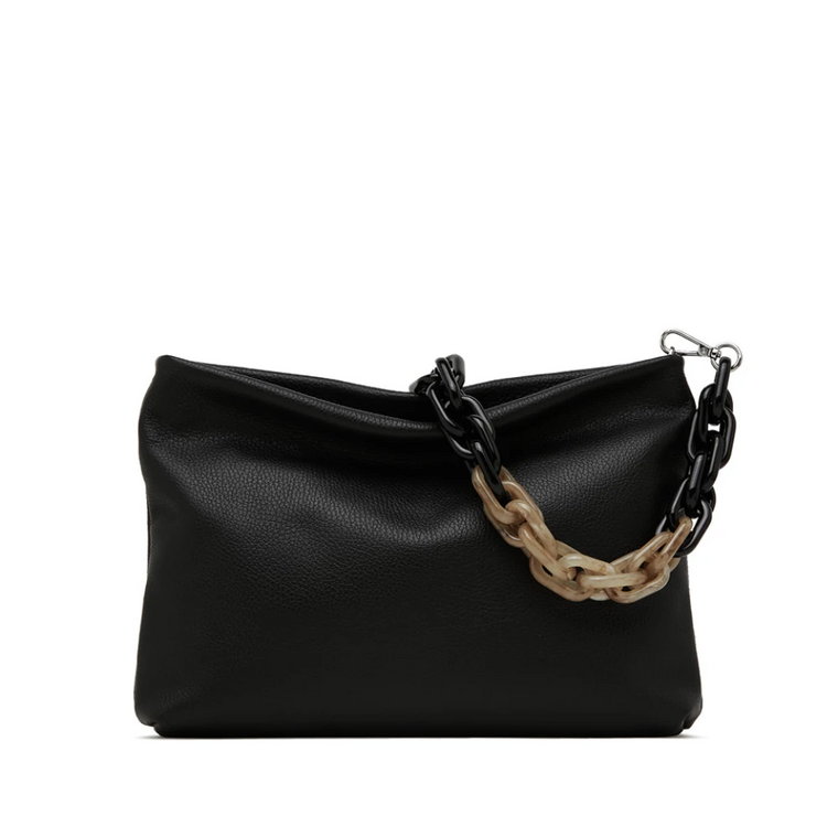 Duża Pochette Grana Dollaro z Luminous Resin Torchon Shoulder Strap Gianni Chiarini