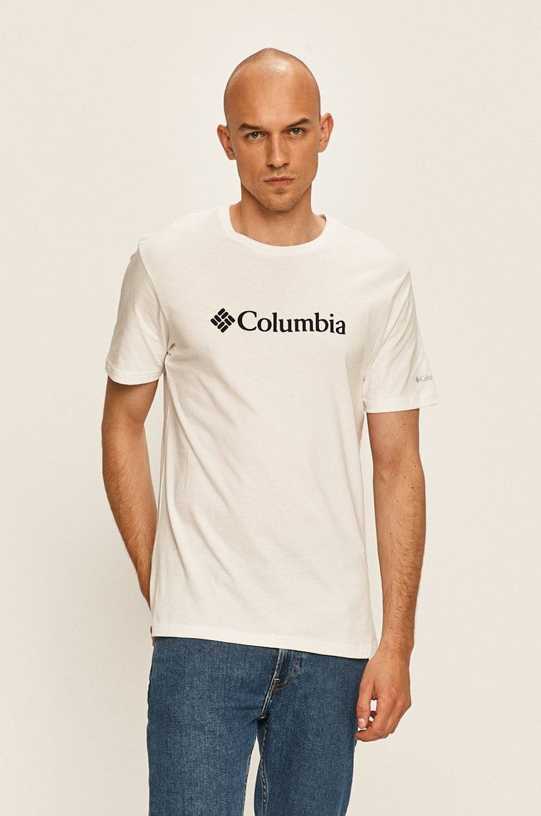 Columbia t-shirt męski kolor biały 1680053-014