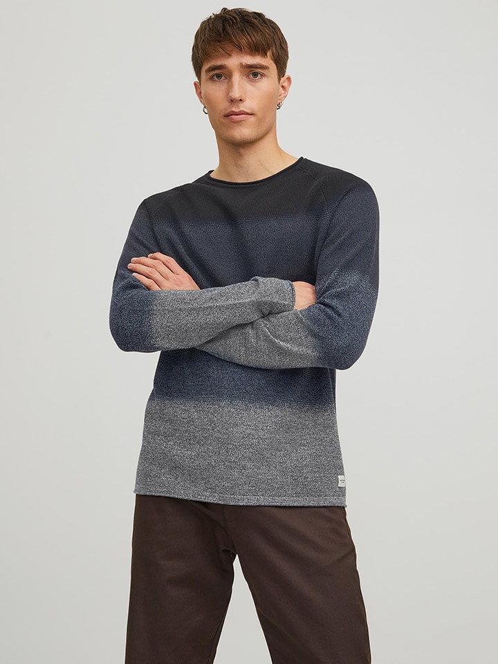 Jack & Jones Sweter "Hill" w kolorze szaro-niebieskim