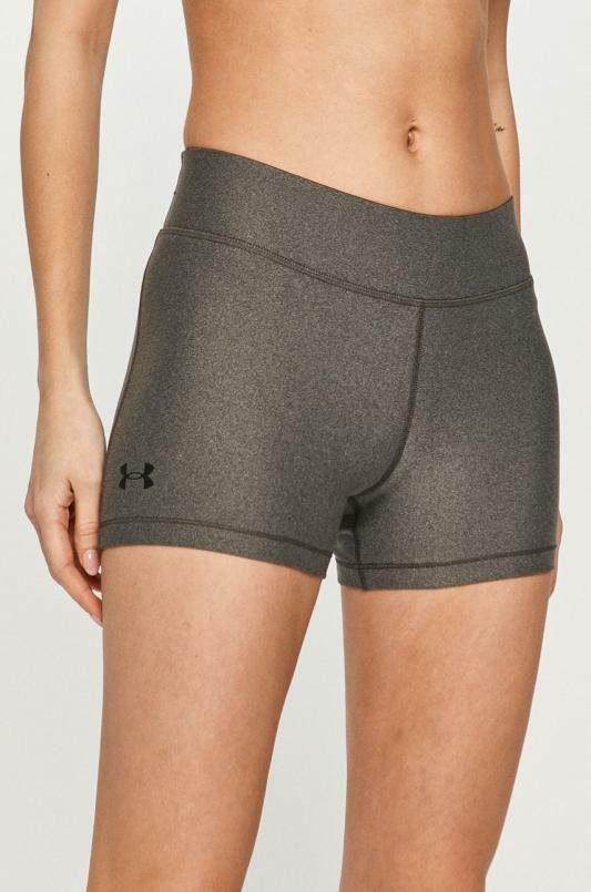 Under Armour szorty damskie kolor szary gładkie high waist