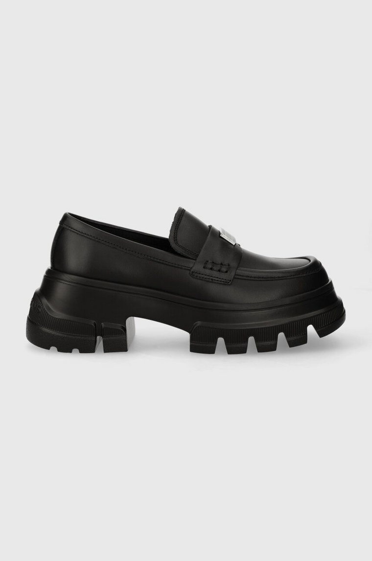 Tommy Jeans mokasyny TJW CHUNKY LOAFER damskie kolor czarny na platformie EN0EN02504