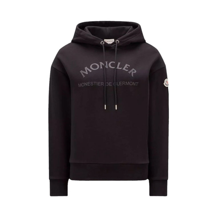 Glitter Logo Hoodie - Oversized Fit Moncler