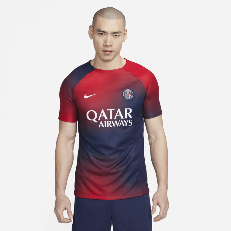 Męska przedmeczowa koszulka piłkarska Nike Dri-FIT Paris Saint-Germain Academy Pro - Niebieski