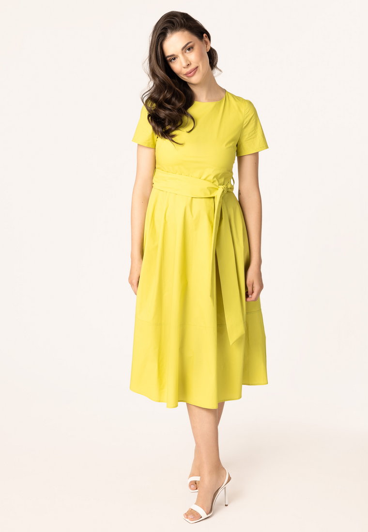 Elegancka limonkowa sukienka