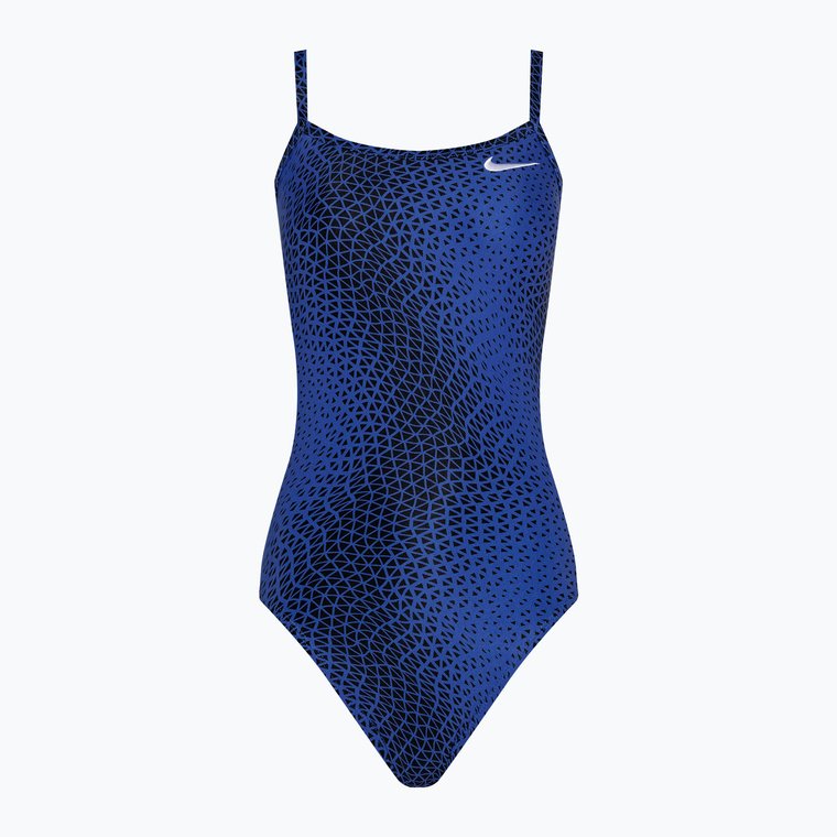 Strój pływacki jednoczęściowy damski Nike Hydrastrong Delta Racerback game royal