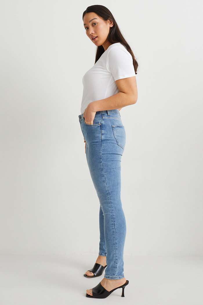 C&A Curvy jeans-wysoki stan-skinny fit-LYCRA, Niebieski, Rozmiar: 34