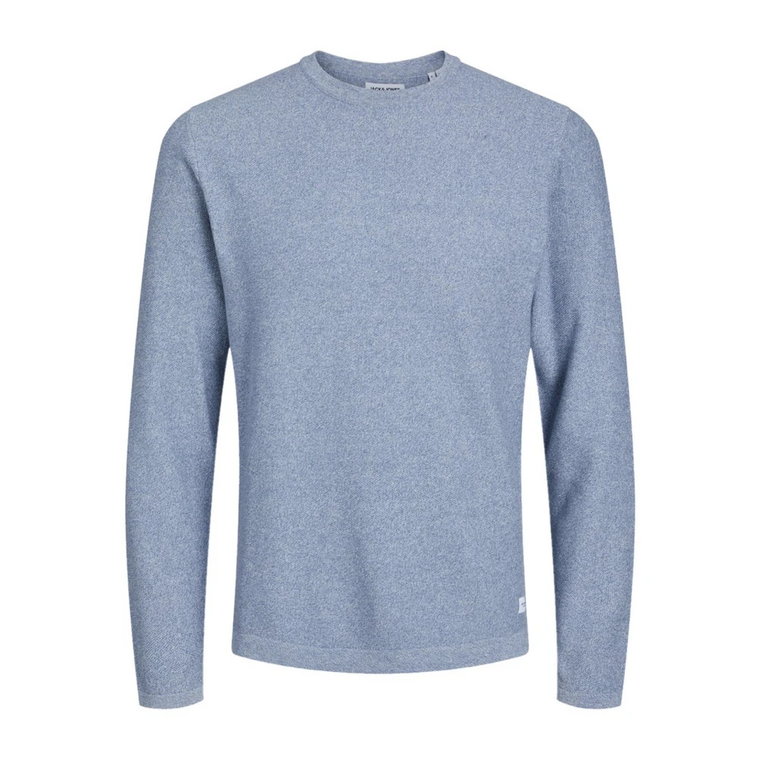 Niebieski gładki sweter męski Jack & Jones