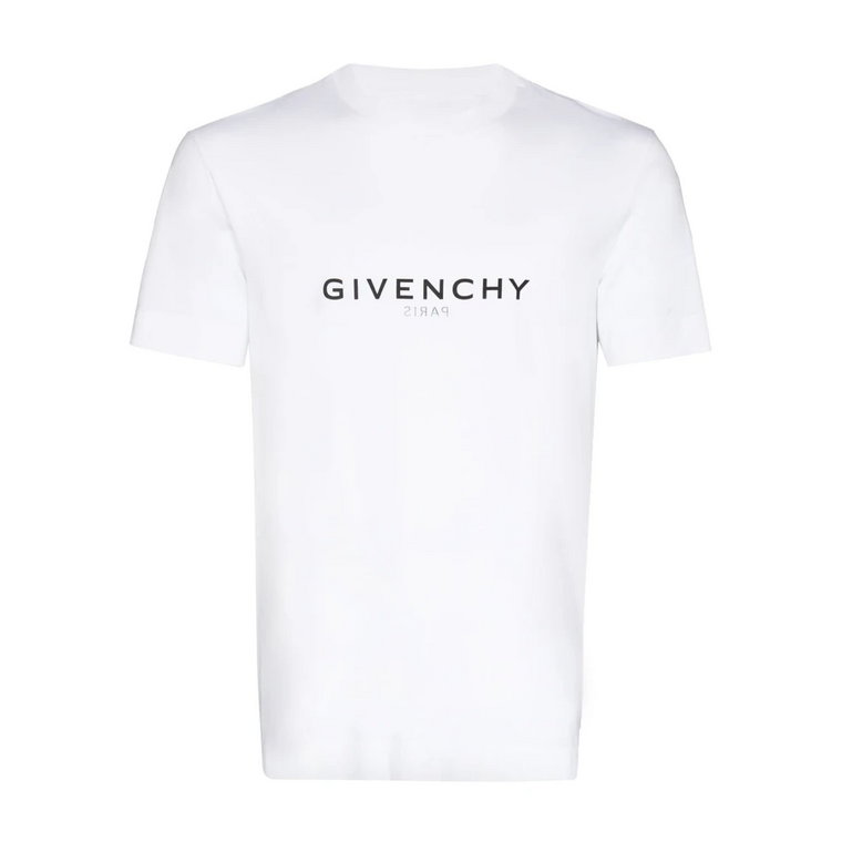 Białe T-shirty i Pola z żebrowanym dekoltem Givenchy