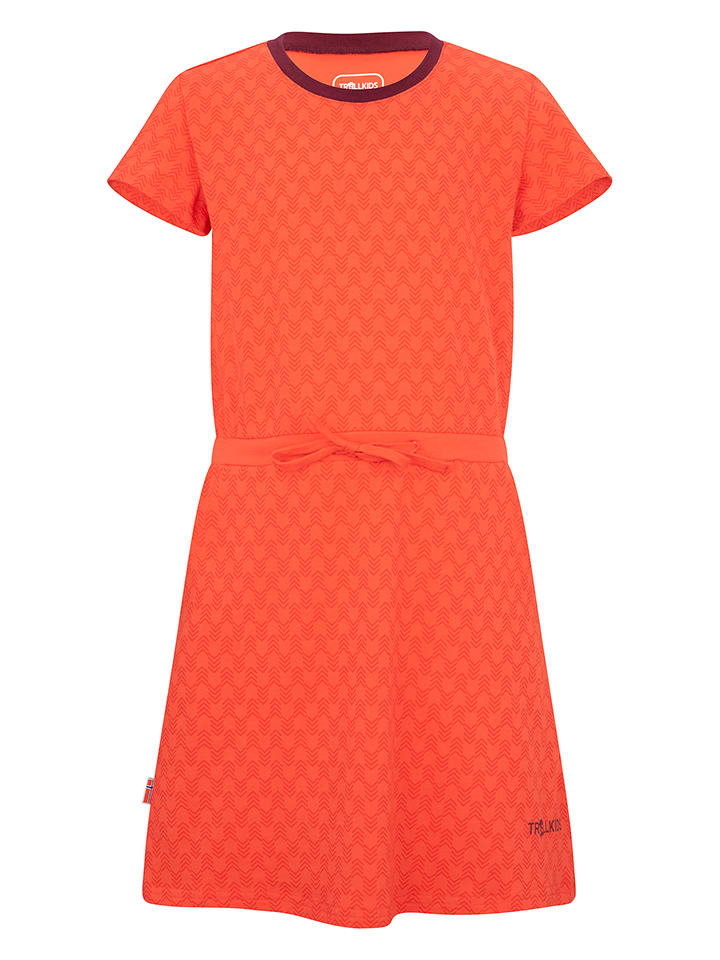 Trollkids Sukienka "Noresund" w kolorze pomarańczowym