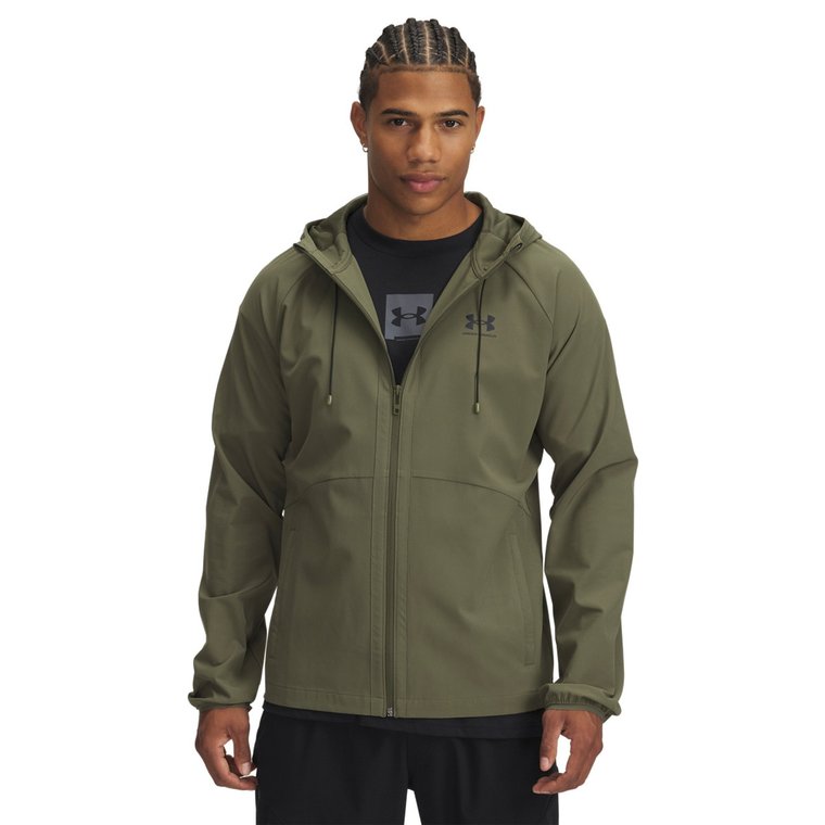 Męska kurtka wiatrówka Under Armour UA Stretch Woven Windbreaker - oliwkowa/khaki