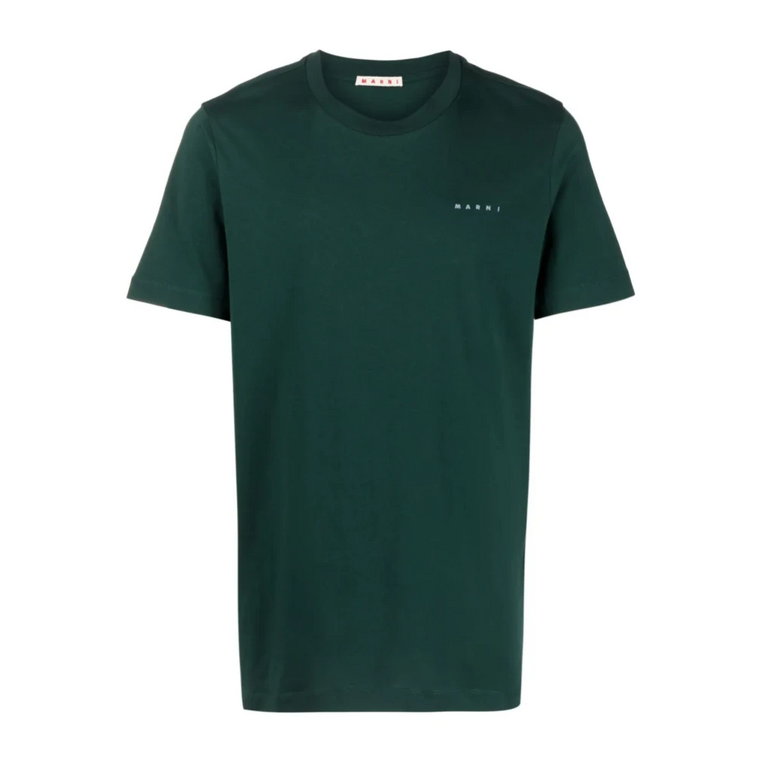 Zielony T-Shirt Sacramento dla Mężczyzn Marni