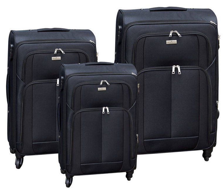 Komplet trzech miękkich walizek podróżnych  Peterson