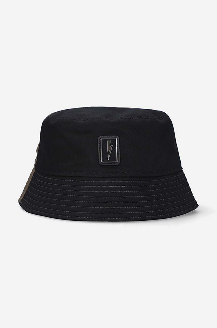 Neil Barett kapelusz bawełniany kolor czarny bawełniany BCP322B.S9508.3102-cream
