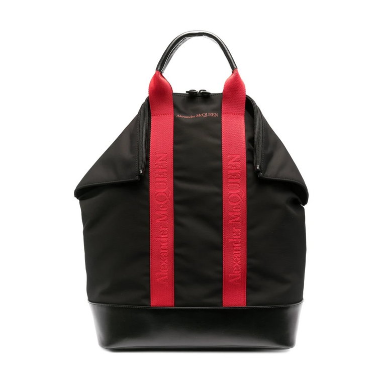 Stylowy plecak z dwukolorowym logo tape Alexander McQueen