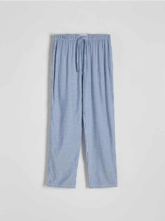 Reserved - Spodnie piżamowe z wiskozy - jasnoniebieski