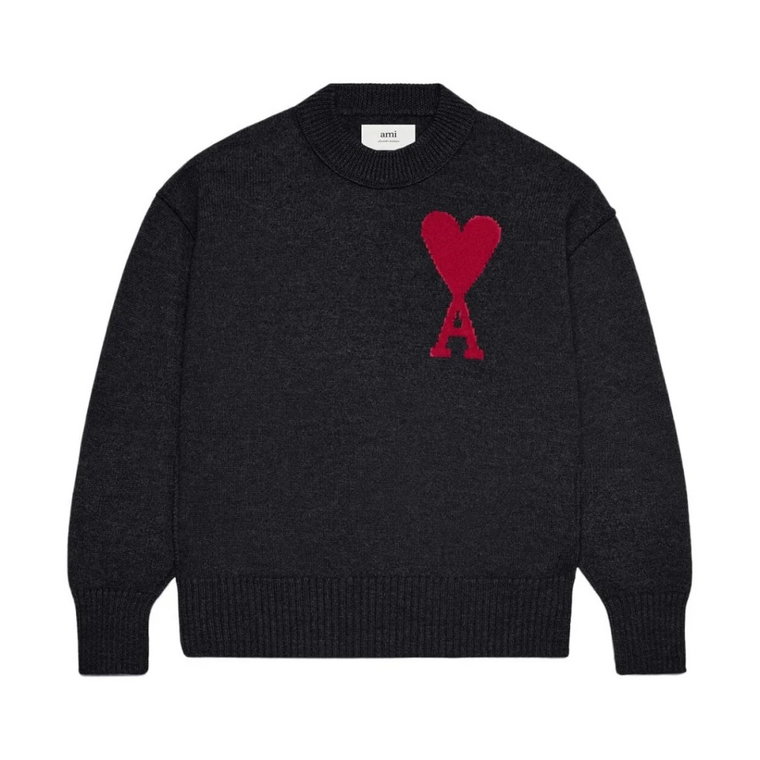Sweter z Wzorem Intarsia - Elegancki i Wygodny Ami Paris