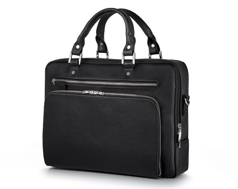 Skórzana męska torba na laptopa Solier SL24 Shannon czarna
