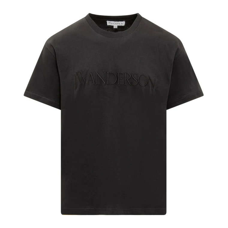 Czarna bawełniana koszulka JW Anderson