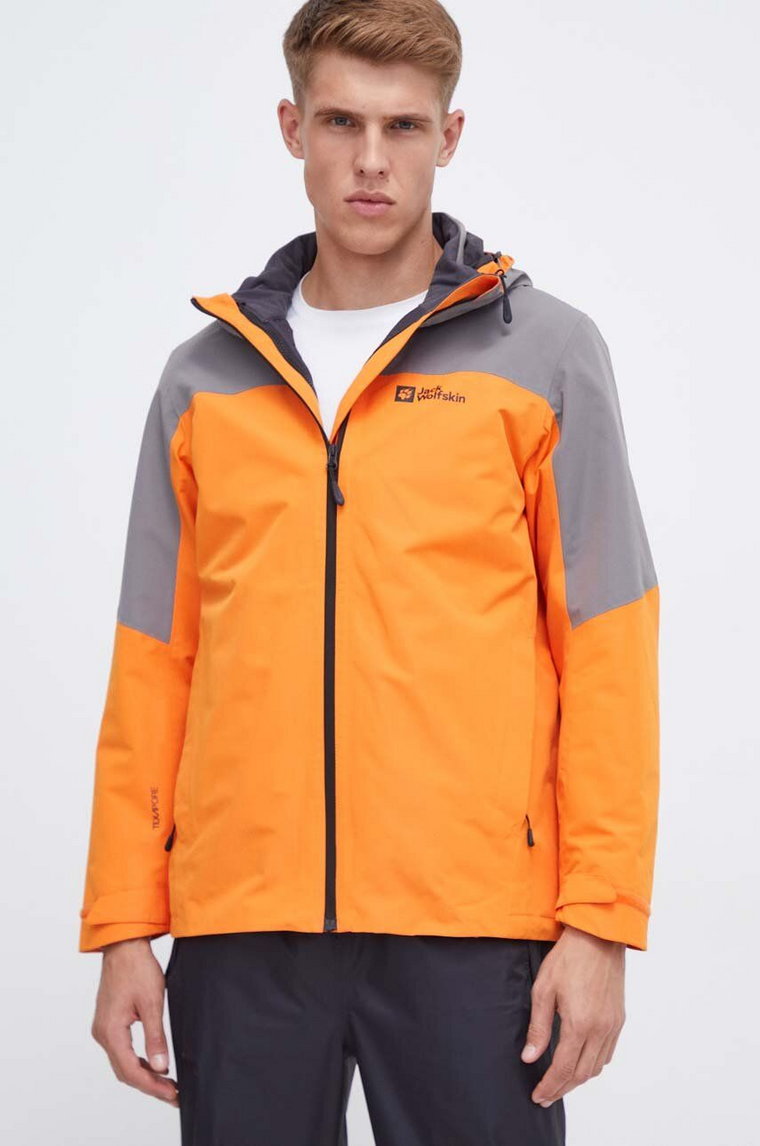 Jack Wolfskin kurtka outdoorowa Glaabach 3in1 kolor pomarańczowy
