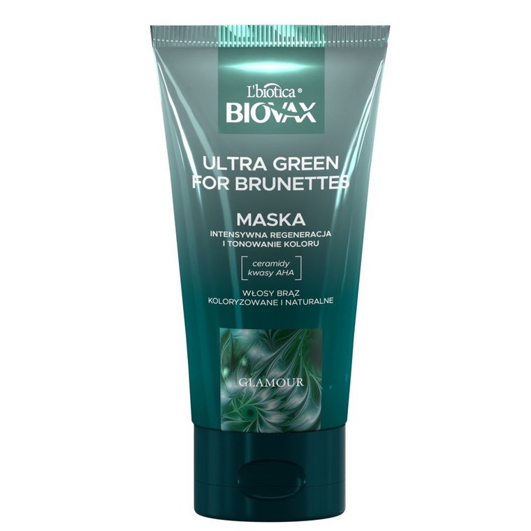 Biovax Glamour Ultra Green for Brunettes Maska regenerująca do włosów 150 ml