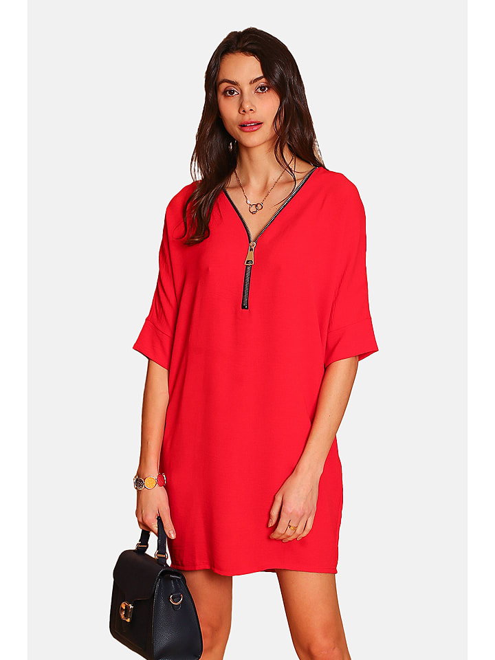 ASSUILI Sukienka w kolorze czerwonym