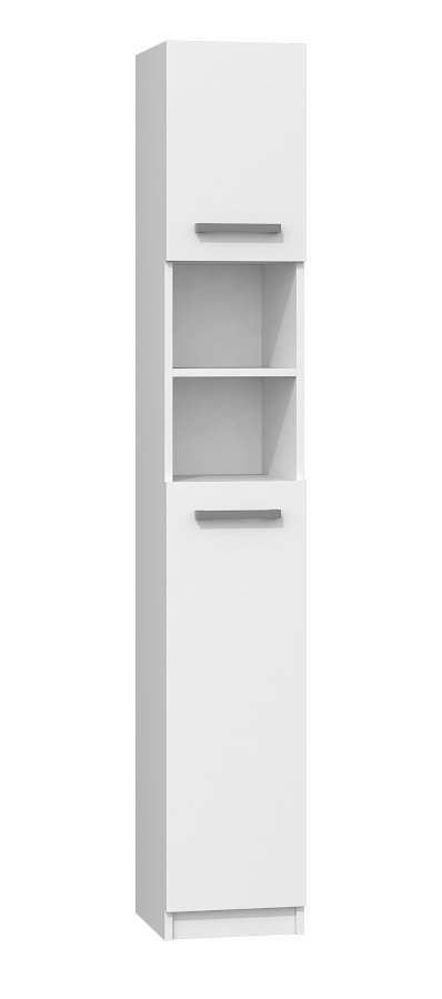 Biała nowoczesna szafka łazienkowa - Dromos