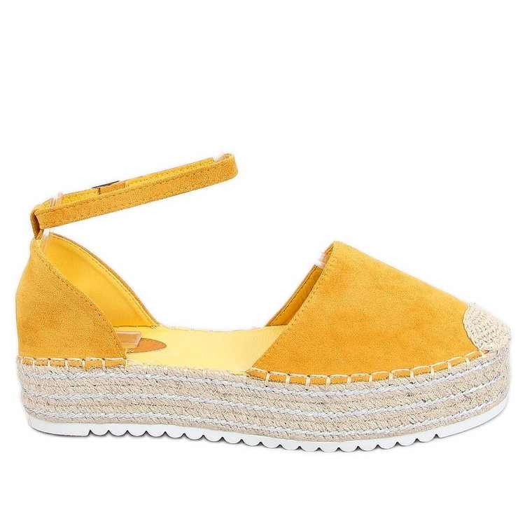 Espadryle sandałki miodowe 2138 Yellow żółte