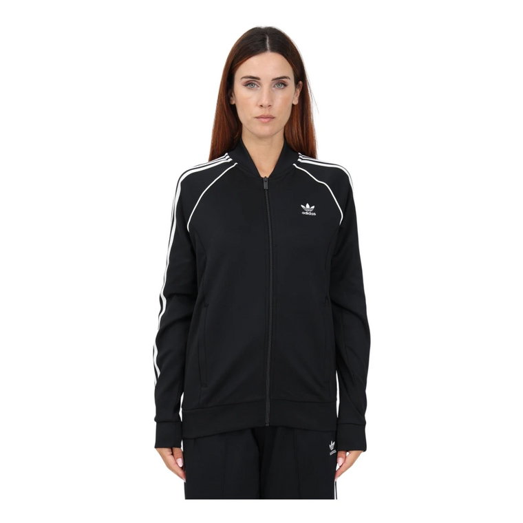 Czarny Sweter z Zamkiem dla Kobiet - Regular Fit Adidas Originals