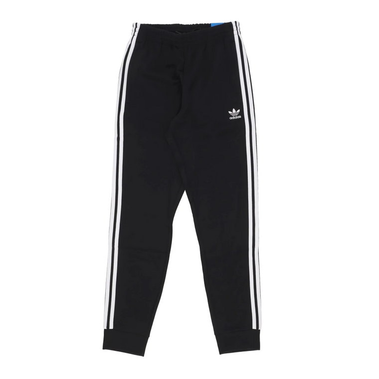Streetwear Czarne/Białe Spodnie Garniturowe Adidas