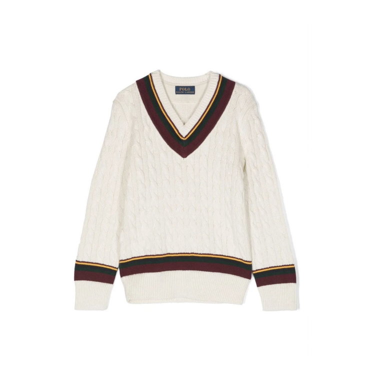 Dziecięcy Sweter Cricket w Kremowym Białym Ralph Lauren