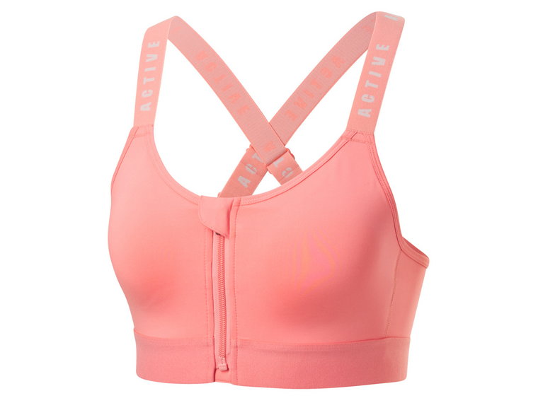 CRIVIT Biustonosz sportowy damski typu bustier (M (40/42), Koralowy)