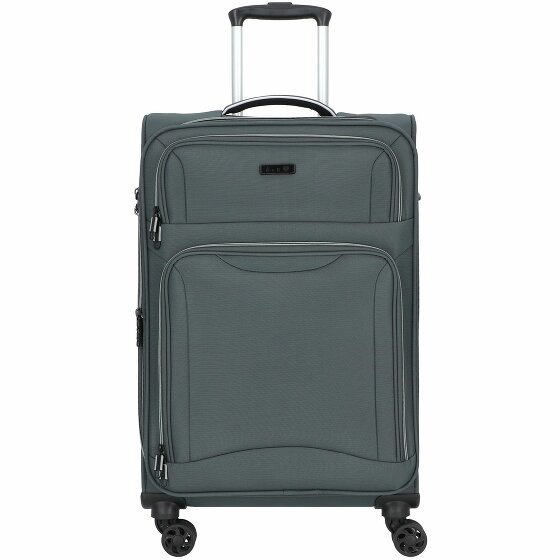 d&n Travel Line 9204 4 kółka Walizka M 66 cm z plisą rozprężną grau