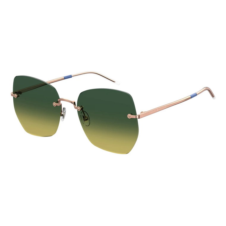 Rose Gold/Green Shaded Okulary przeciwsłoneczne TH 1667/S Tommy Hilfiger
