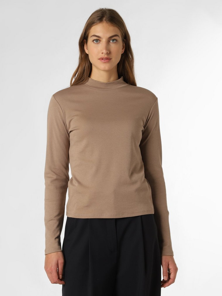Marie Lund - Damska koszulka z długim rękawem, brązowy