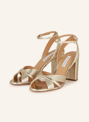 Aquazzura Sandały Na Obcasie Very Sundance gold