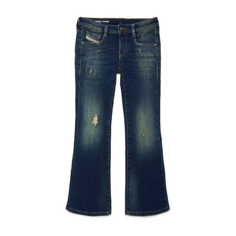 Niebieskie Jeansy dla Dziewczynek Aw24 Diesel