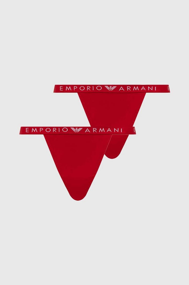 Emporio Armani Underwear stringi 2-pack kolor czerwony 164522 4F227