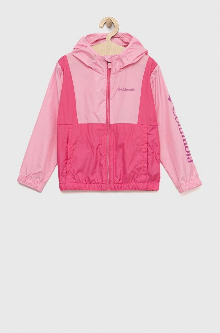Columbia kurtka dziecięca Lily Basin Jacket kolor różowy
