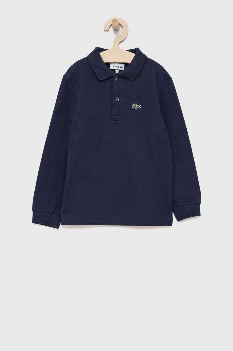 Lacoste Longsleeve bawełniany dziecięcy PJ8915 kolor granatowy gładki