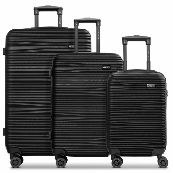 Redolz Essentials 16 3-SET 4 kółka Zestaw walizek 3-części black