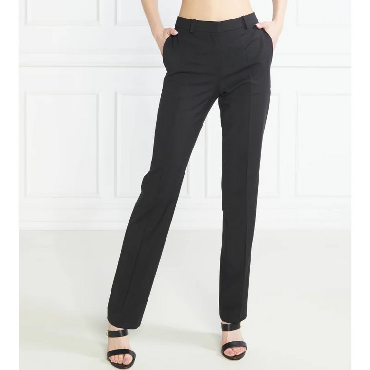 BOSS BLACK Wełniane spodnie Tameah | Slim Fit