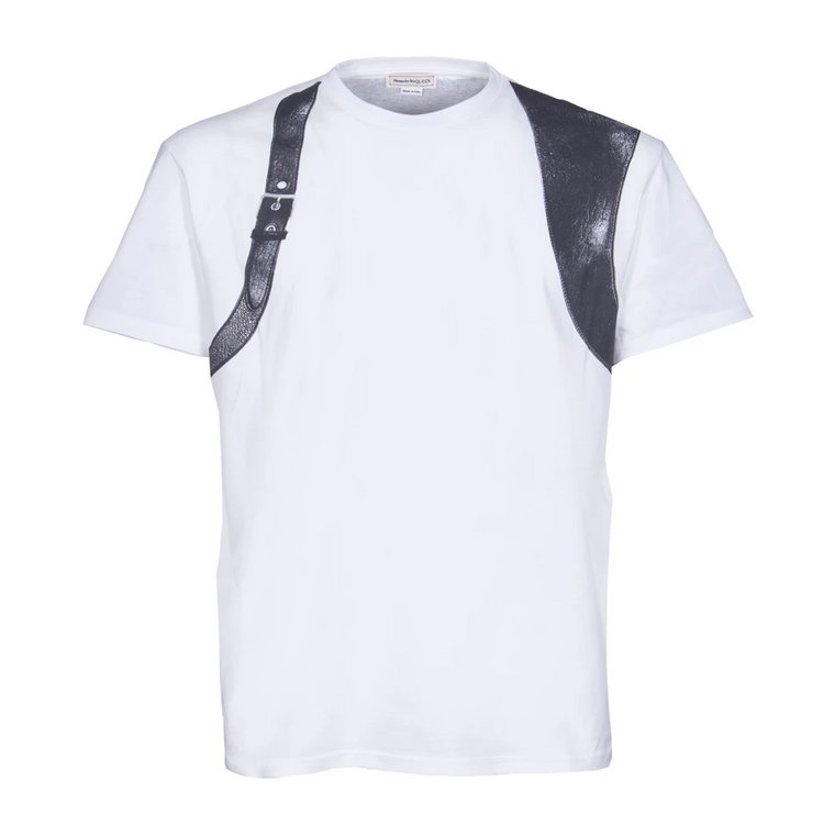 Metaliczne Pinafore T-shirty i Pola Alexander McQueen